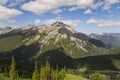 Natural landscape - Bow River Valley, Rocky Mountains. Summer tourism in the mountains Royalty Free Stock Photo