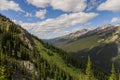 Natural landscape - Bow River Valley, Rocky Mountains. Summer tourism in the mountains Royalty Free Stock Photo