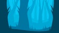 Natural Landscape Cartoon Background Illustration Dense Forest