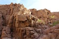 Natural landscape with huge granite rocks in the canyon Royalty Free Stock Photo