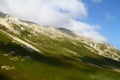 Photo of nature - beautiful petrous mountain slope with blue sky