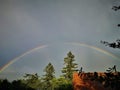 Natural landscape with a rainbow