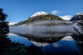 Peaceful serene nature landscape in New Zealand Te Anau