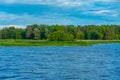 Natural landscape of Sirvenos lake in Birzai, Lithuania Royalty Free Stock Photo