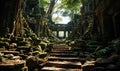 Natural landscape temples of the ancient civilization of Cambodia.