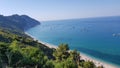 Natural landscape view from Sirolo Conero, Marche Italy