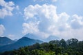 Natural landscape and water reservoir with park in kerala india