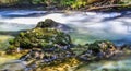 Natural Landscapes in the Forest, River and Waterfall in Vintgar Gorge near Bled Lake, Slovenia