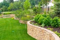 Natural landscaping in home garden