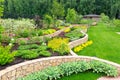 Natural landscaping in home garden