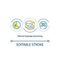 Natural language processing concept icon