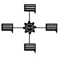 Natural language processing NLP icon. Neuro-linguistic programming sign. a natural language processing symbol. NLP language logo. Royalty Free Stock Photo