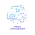 Natural language query blue gradient concept icon Royalty Free Stock Photo