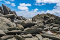 Africa natural large boulders lying on the beach