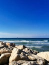 Natural large breakwater stones