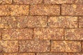 Natural laterite square brick block pavement floor ground background