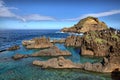 Natural lava-rock pools in Porto Moniz, Madeira island