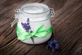 Natural lavender and coconut body butter DIY Royalty Free Stock Photo