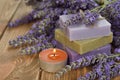 Natural lavender soap Royalty Free Stock Photo