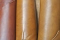 Natural leather fabric rolls