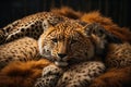 natural leopard skin. ai generative