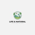 Natural and Life Landscape green logo designs