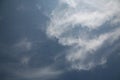 Natural light colored clouds and sky.