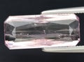 natural light pink tourmaline gem on the background Royalty Free Stock Photo