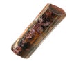 Natural light polychrome crystal of tourmaline-elbaite mineral