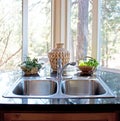 Natural Lighting Stainless Kitchen Window and Sink