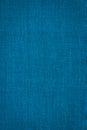 Natural linen fabric, background or texture, blue color Royalty Free Stock Photo