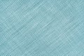 Natural turquoise linen texture with diagonal striped pattern, background, wallpaper Royalty Free Stock Photo