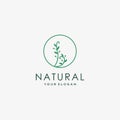 Natural logo design inspiration, organic, Premium Vector