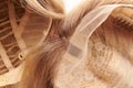 Natural looking blonde wig close-up details