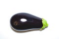 Natural looking eggplant isolated on a white Royalty Free Stock Photo