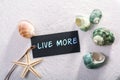 Label with live more Royalty Free Stock Photo