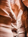 Natural looking of the Upper Antelope Canyon - The Crack Royalty Free Stock Photo