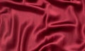 Natural magenta red silk fabric with folds texture Royalty Free Stock Photo