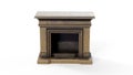 Natural marble fireplace 3d render