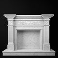 Natural marble fireplace