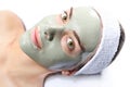 Natural mask with green clay