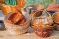 Natural material craft baskets