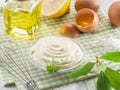 Natural mayonnaise ingredients and the sauce itself.