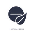 natural medical pills icon on white background. Simple element illustration from nature concept Royalty Free Stock Photo