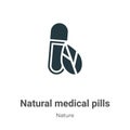 Natural medical pills vector icon on white background. Flat vector natural medical pills icon symbol sign from modern nature Royalty Free Stock Photo