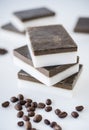 Natural milk and coffee handmade soap bars Royalty Free Stock Photo