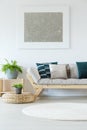 Natural minimalist home decor mock-up Royalty Free Stock Photo