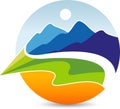 Natural mountain logo