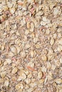 Natural muesli background with barley and carrot. for horse. close up