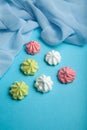 Natural multi-colored sweets handmade - meringue